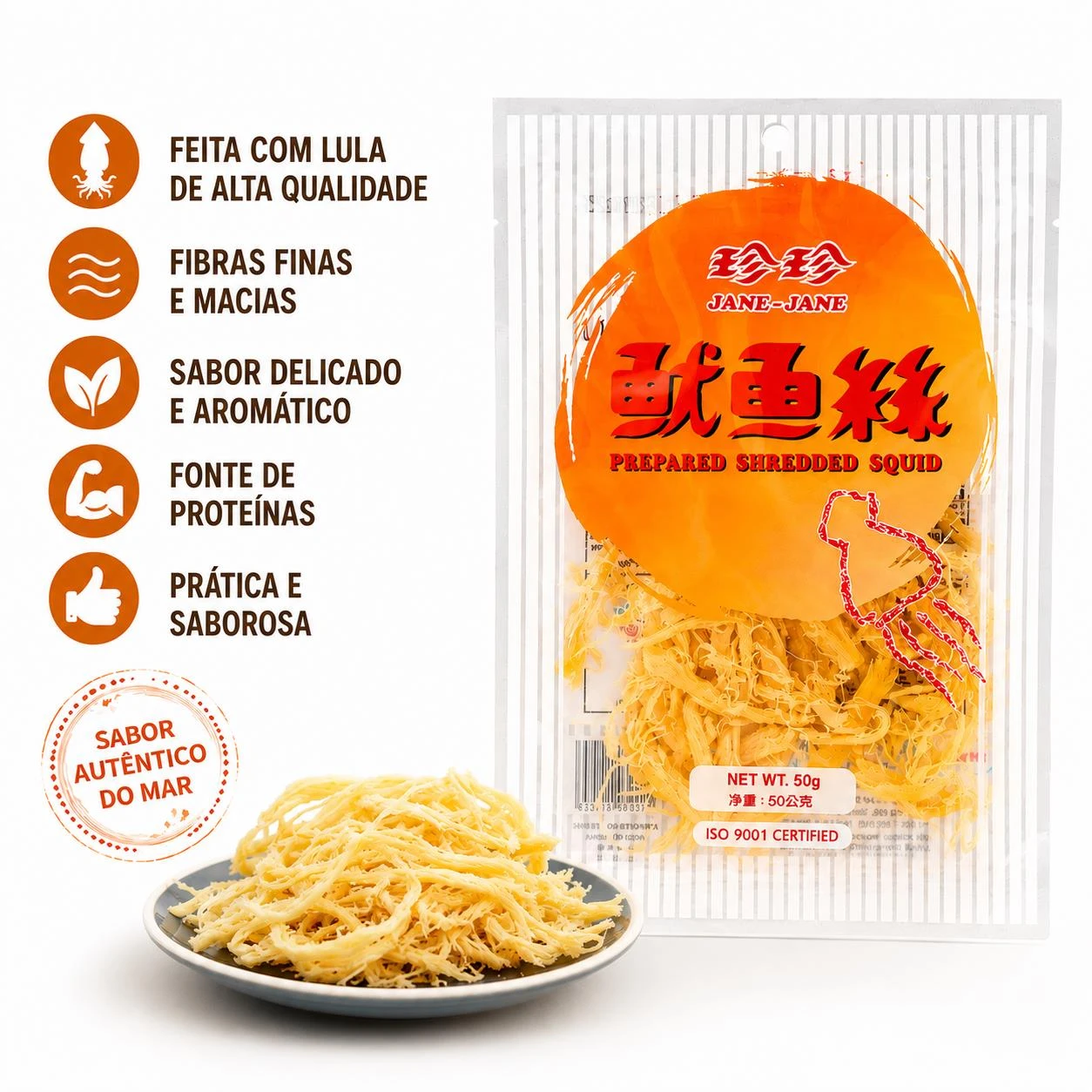 SNACK LULA DESFIADA JANE JANE PREPARADA 50G TAIWAN