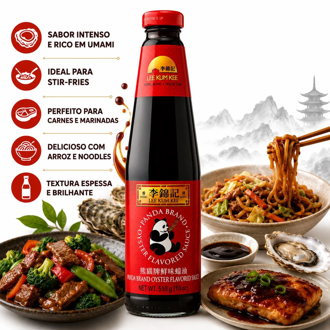 MOLHO OSTRA LEE KUM KEE PANDA 510G EUA