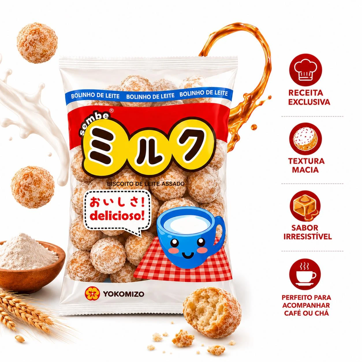 BISCOITO BOLINHO DE LEITE YOKOMIZO 270G