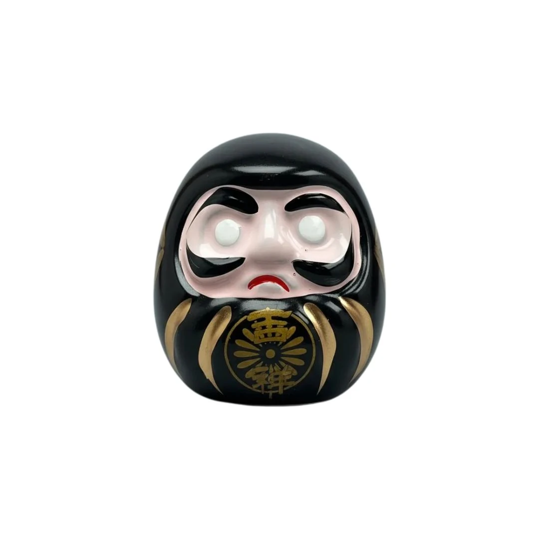 DARUMA PORCELANA PEQUENO PRETO 5CM MDRM-01-P CHINA