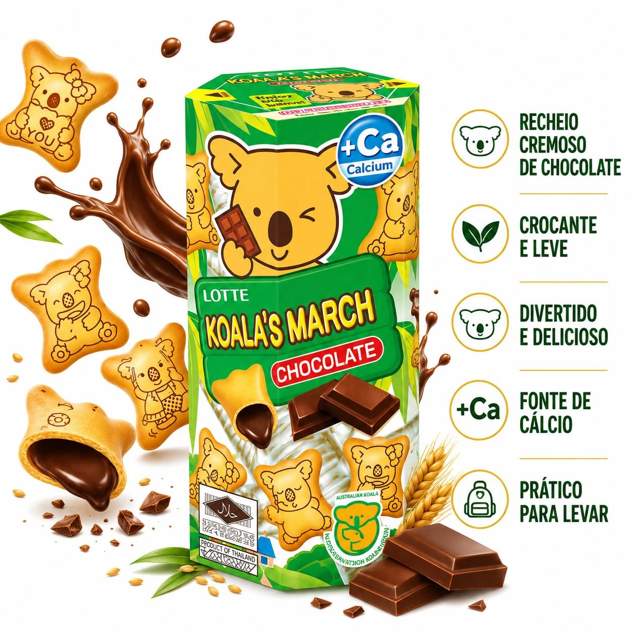 BISCOITO KOALA LOTTE CHOCOLATE 37G TAILANDIA