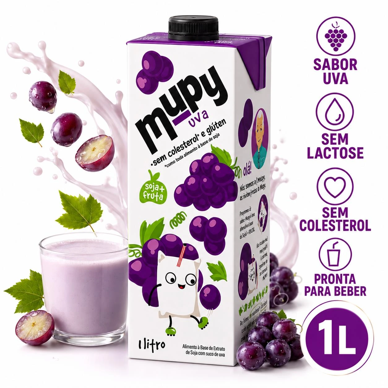 BEBIDA DE SOJA MUPY 1 LITRO UVA