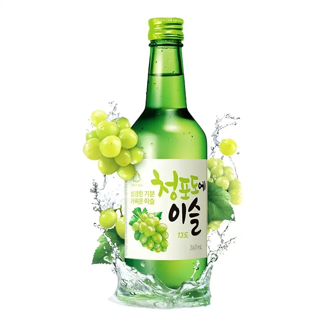 DESTILADO SOJU JINRO CHAMISUL UVA VERDE 360ML COREIA