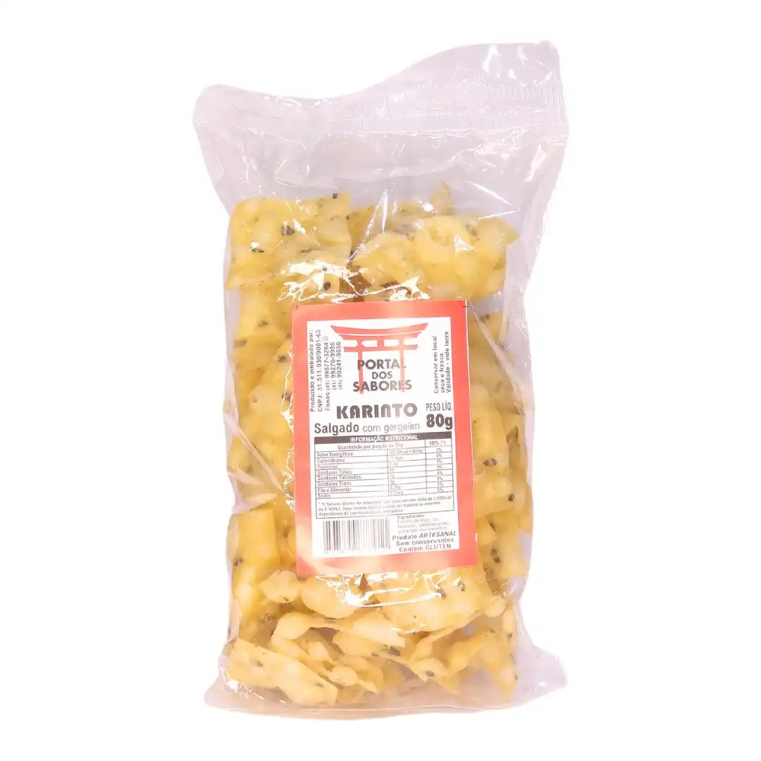 SALGADINHO KARINTO PORTAL DOS SABORES GERGELIM 80G SALGADO