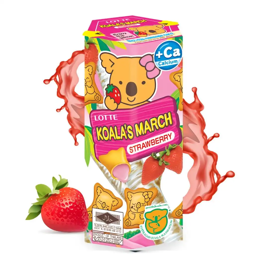 BISCOITO KOALA LOTTE MORANGO 37G TAILANDIA