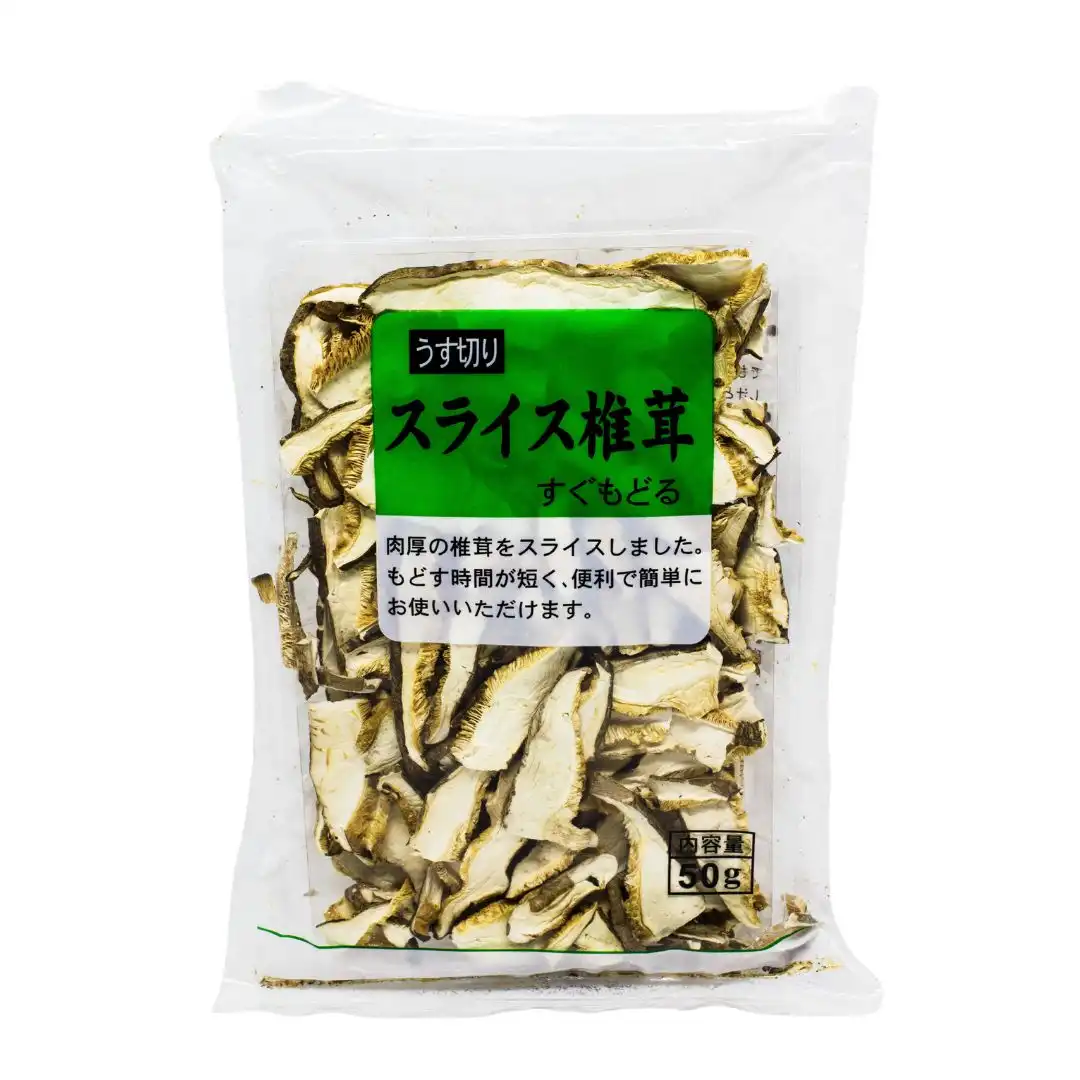 SHIITAKE FATIADO FUZHOU COGUMELO DESIDRATADO 50G CHINA