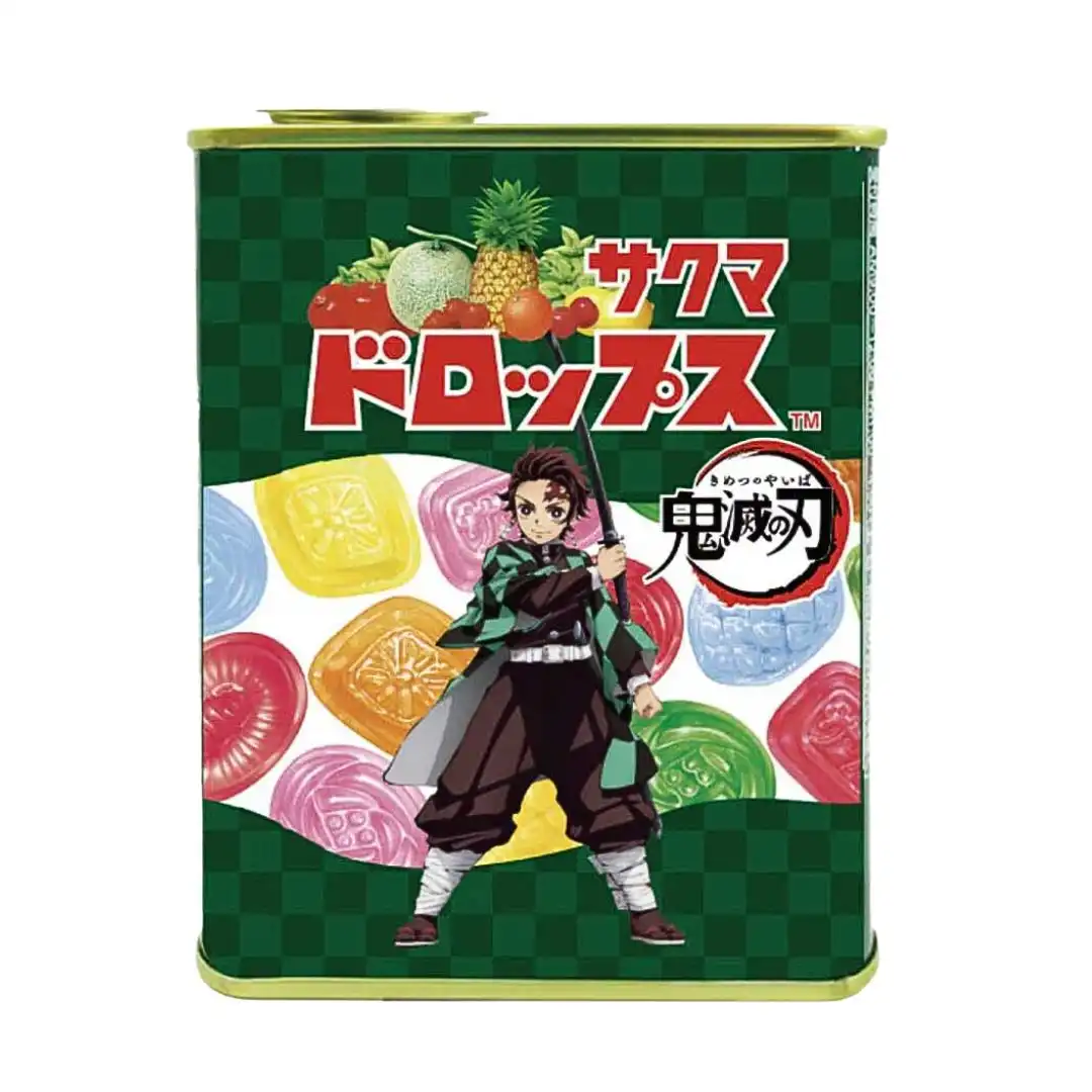 BALA EM LATA SAKUMA DAMON SLAYER FRUTAS 71G JAPAO