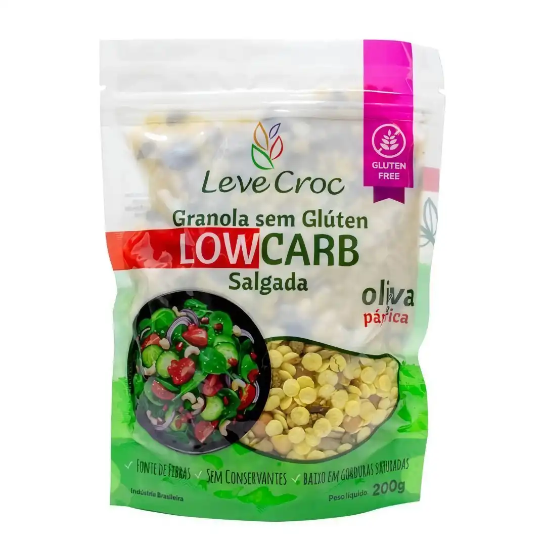 GRANOLA SALGADA LEVE CROCK OLIVA E PAPRICA 200G SEM GLUTEN