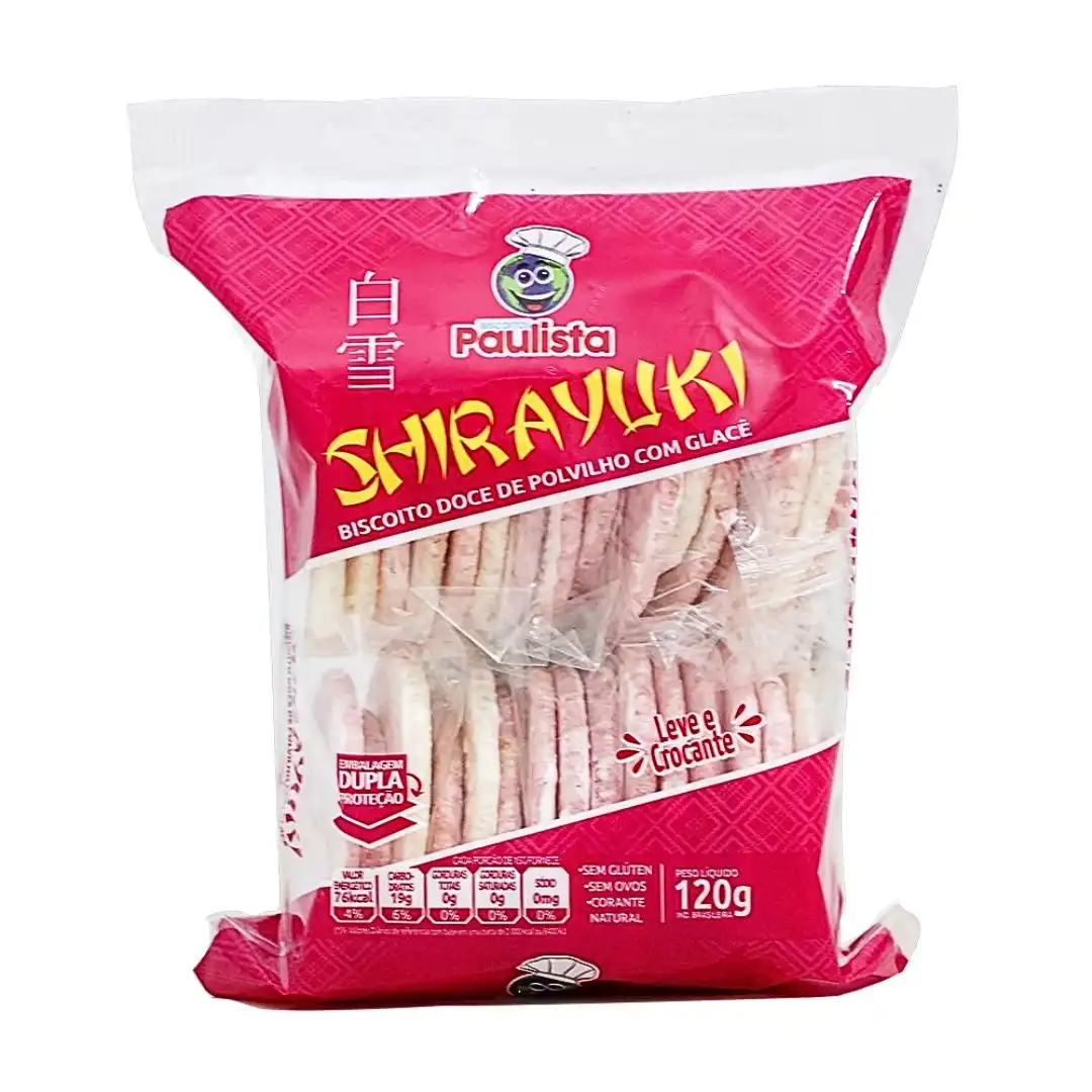 BISCOITO DOCE POLVILHO SHIRAYUKI PAULISTA COM GLACE 120G