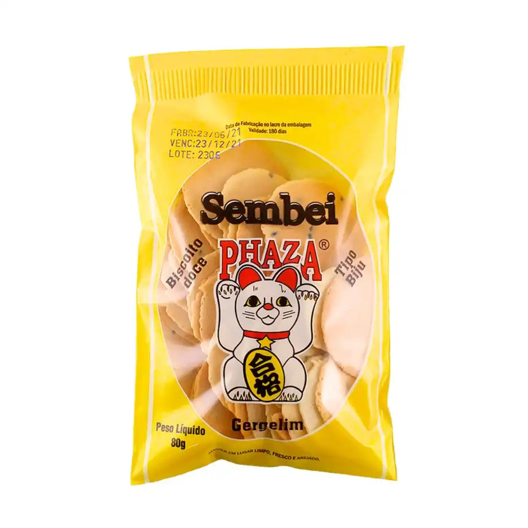 BISCOITO SEMBEI PHAZA GERGELIM 80G