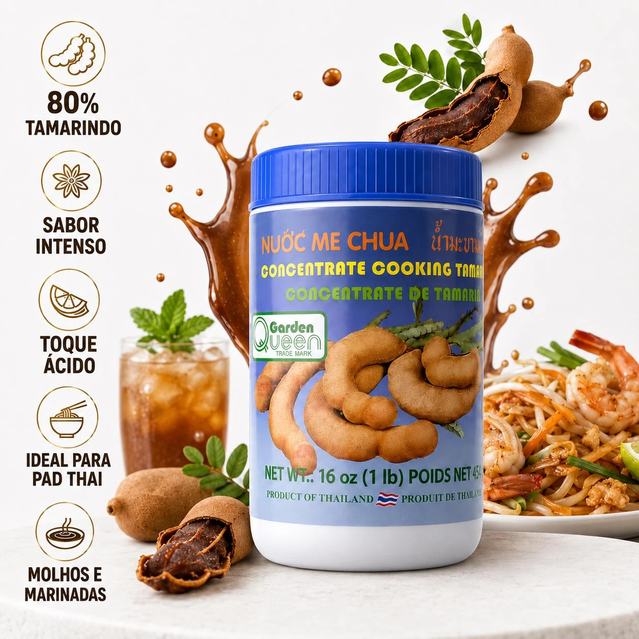 PASTA DE TAMARINDO GARDEN QUEEN CONCENTRADO 454G TAILANDIA