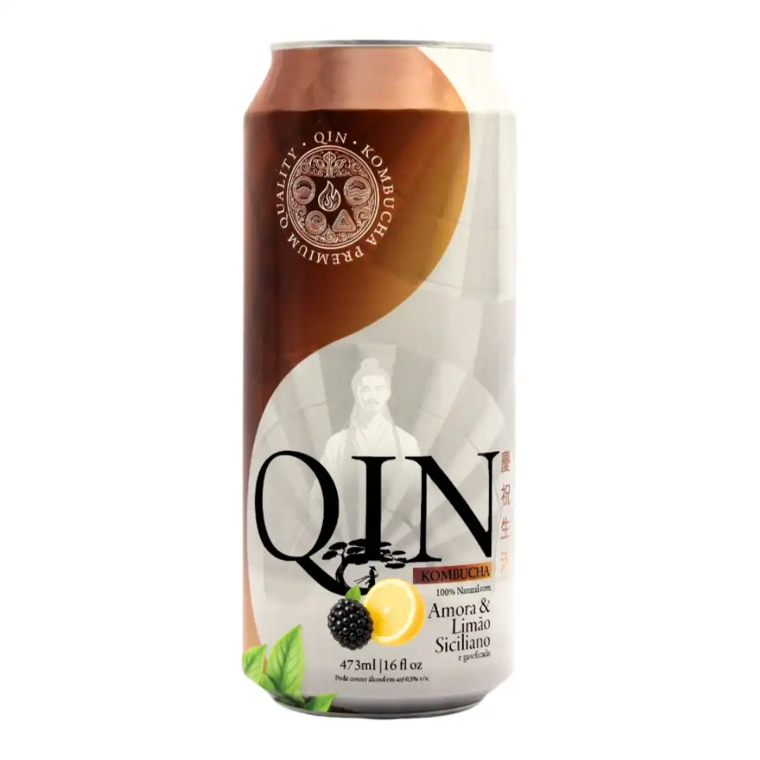 KOMBUCHA QIN AMORA E LIMAO SICILIANO LATA 473ML