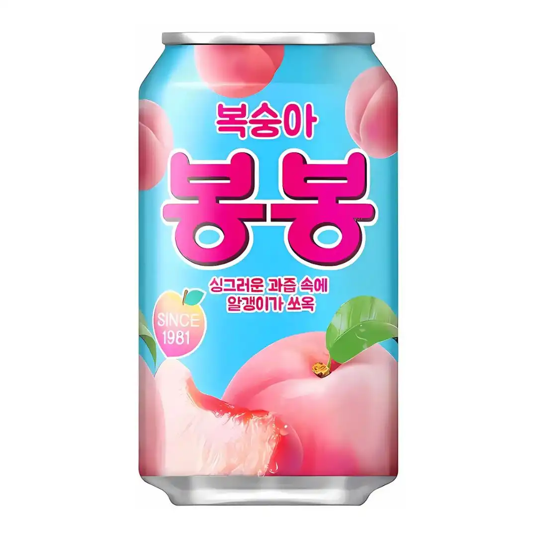 SUCO HAITAI BONBON PESSEGO 340ML COREIA