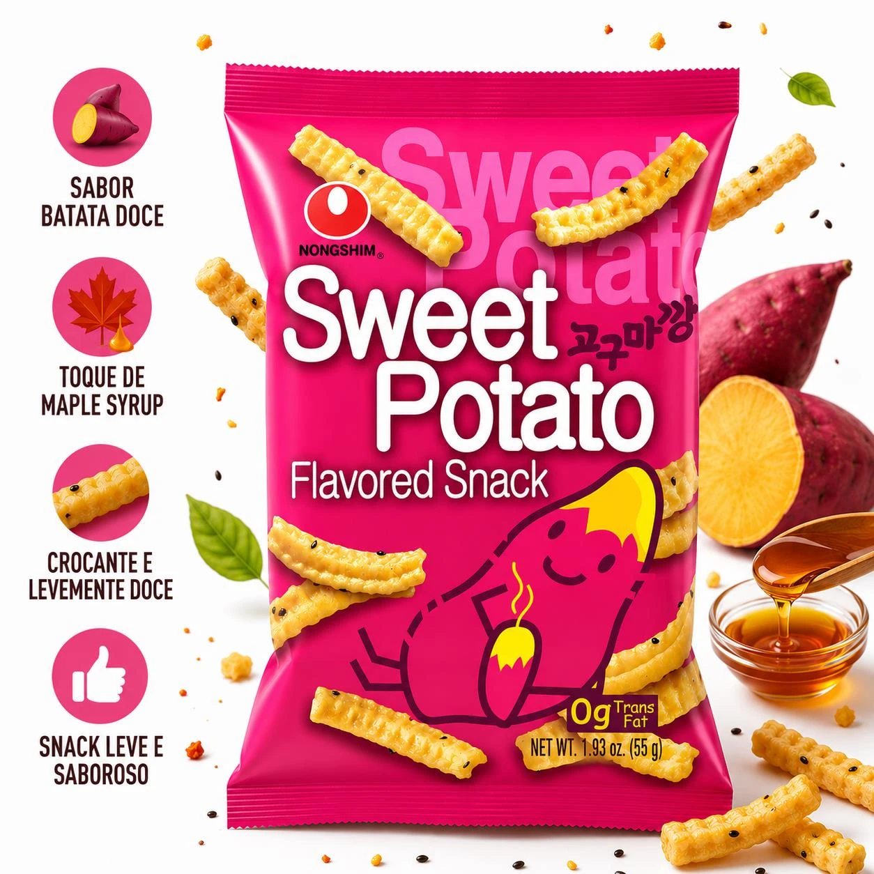 SALGADINHO NONGSHIM BATATA DOCE 55G COREIA