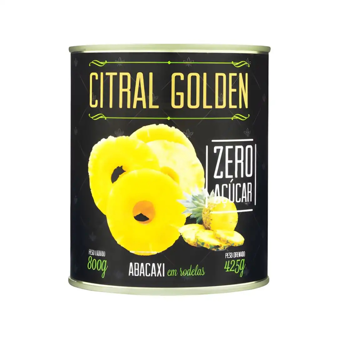 ABACAXI EM CALDA CITRAL GOLDEN RODELAS 425G ZERO ACUCAR