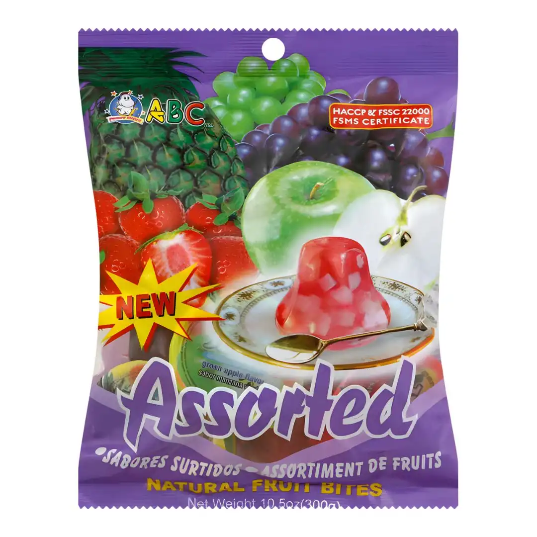 GELATINA ABC ASSORTED FRUTAS SORTIDAS 300G TAIWAN