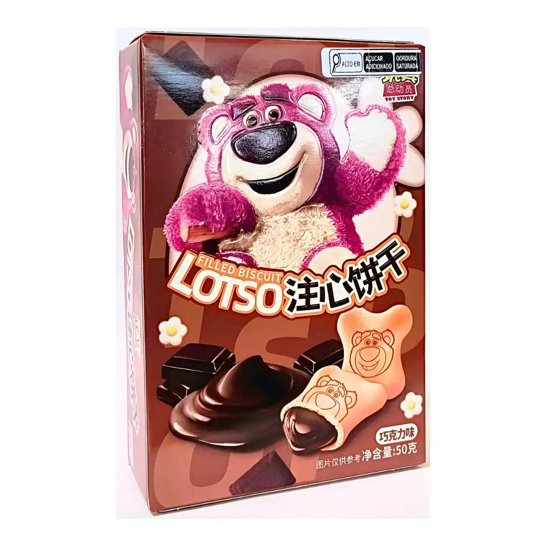 BISCOITO RECHEADO TOY STORY LOTSO CHOCOLATE 50G CHINA