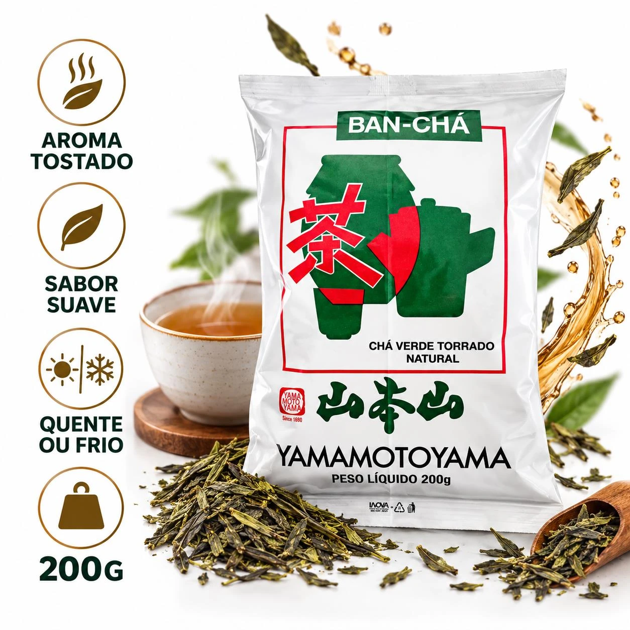 CHA VERDE BANCHA TORRADO YAMAMOTOYAMA 200G