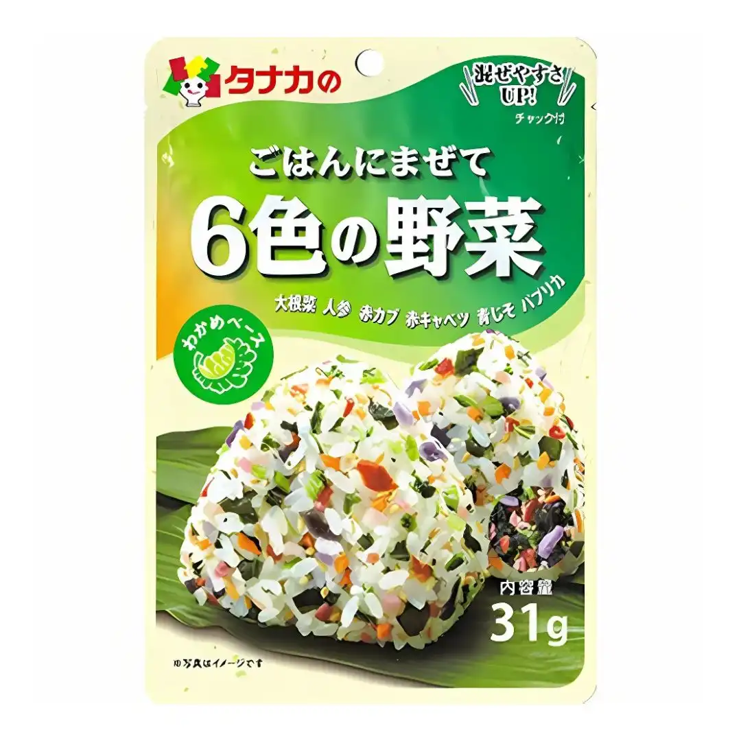 TEMPERO ARROZ TANAKA GOHAN NI MAZETE ROKUSHOKU 31G JAPAO