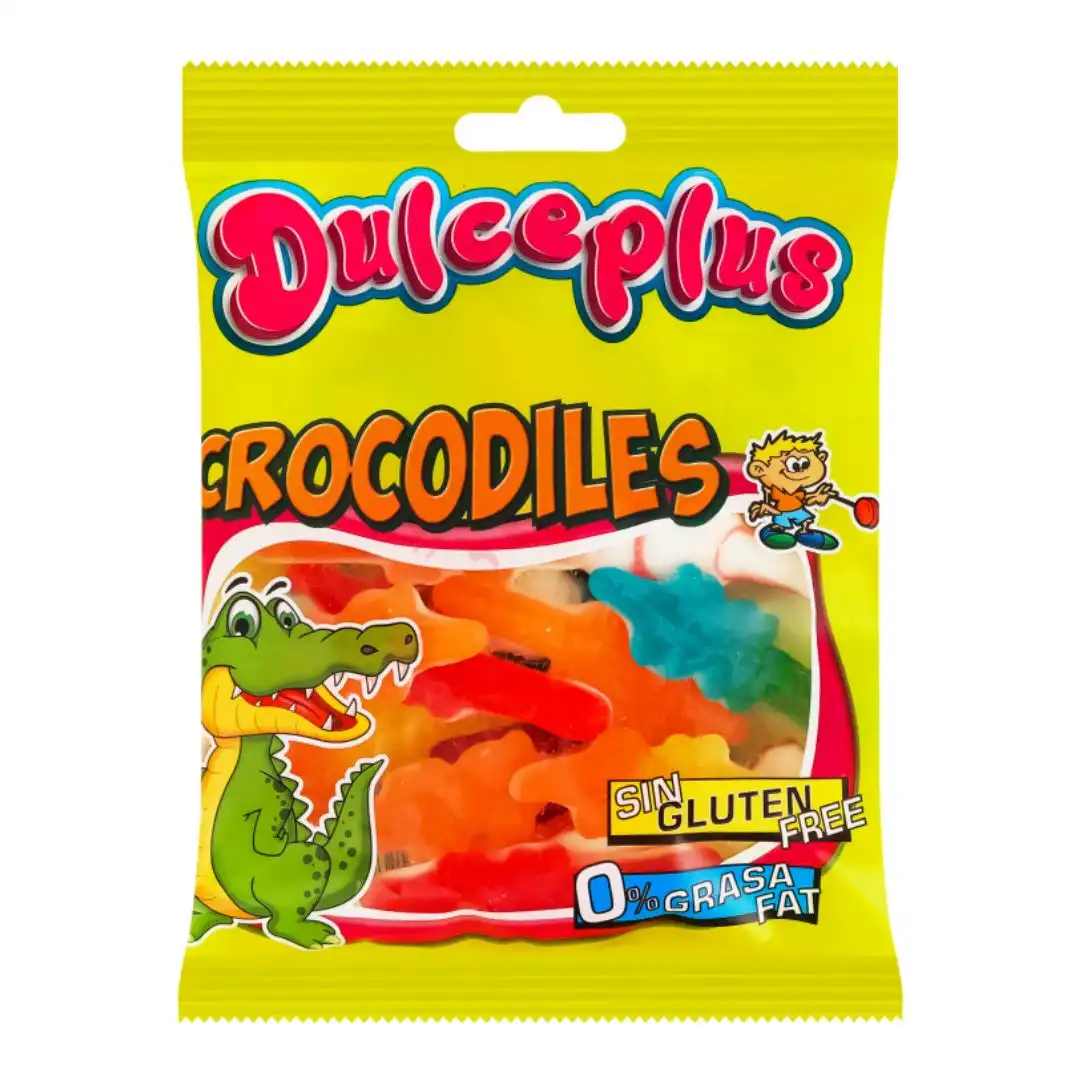 BALA GELATINA DULCEPLUS JELLY CROCODILES 100G ESPANHA