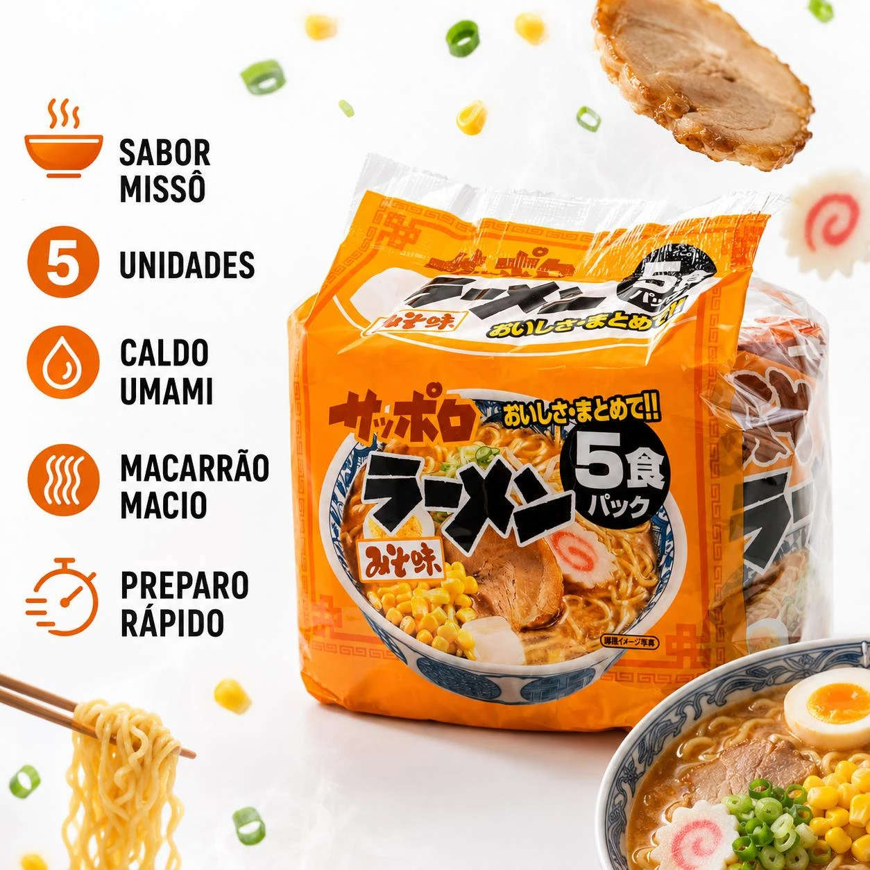 LAMEN INST SUNAOSHI SAPPORO MISSO 400G 5UN JAPAO