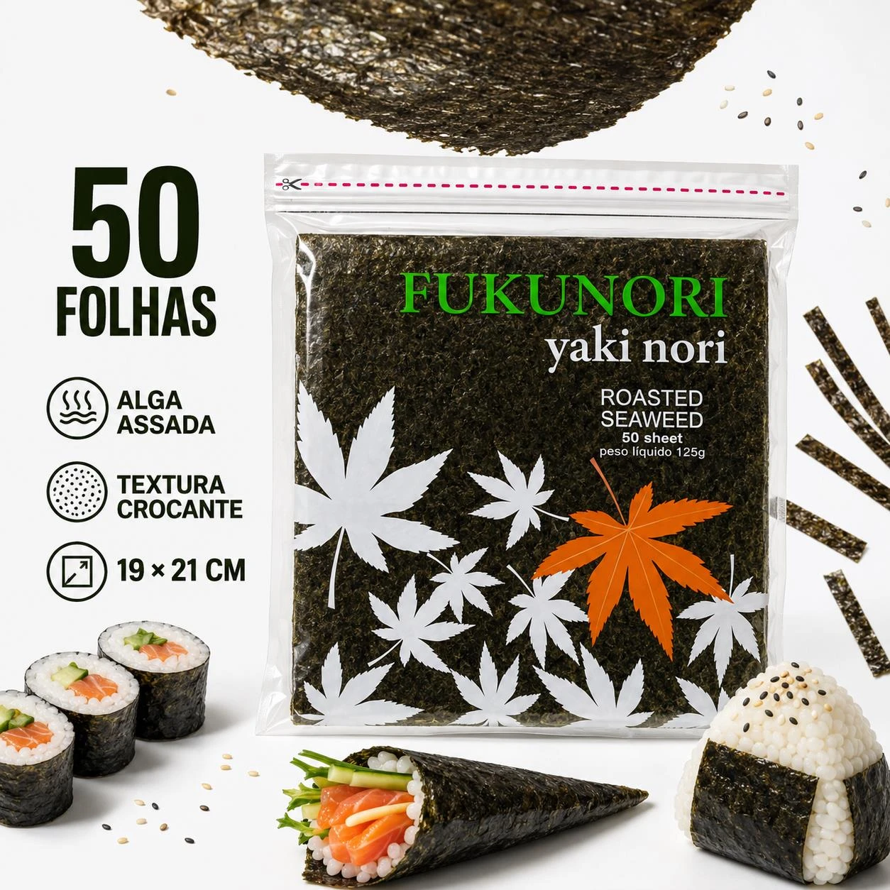 SUSHI NORI YAKINORI FUKUNORI 125G 50FLS CHINA