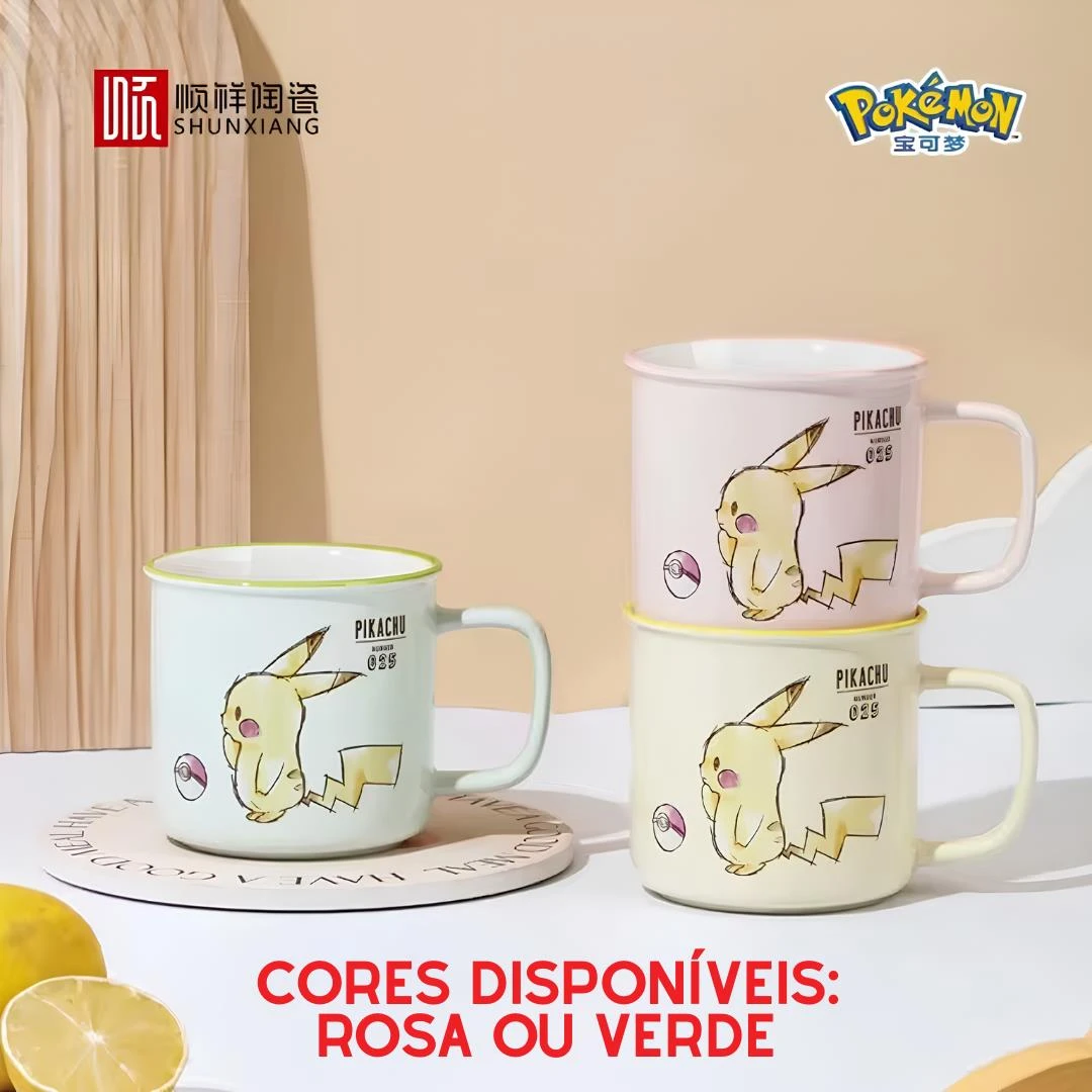 POKEMON PIKACHU CANECA PORCELANA SHUNXIANG 310ML CHINA
