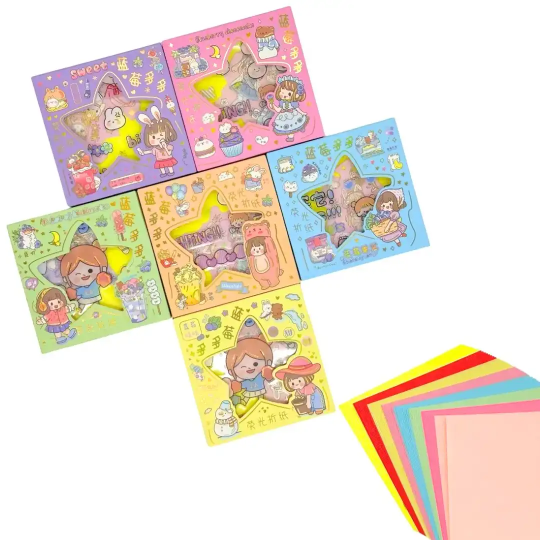 PAPEL ORIGAMI LEGACY 10X10CM COLORIDO FLUOR 64FLS LG18110 CHINA