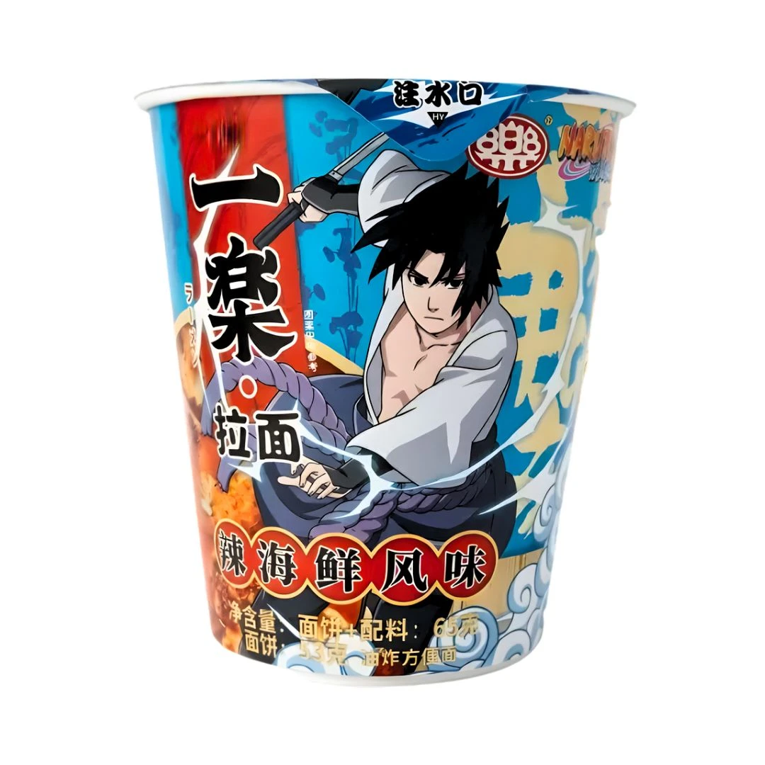 MAC INST NOODLES NARUTO SASUKE FRUTOS DO MAR PICANT COPO 65G