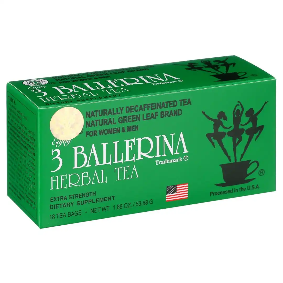 CHA EMAGRECEDOR 3 BALLERINA HERBAL TEA SACHE 53,8G 18UN EUA