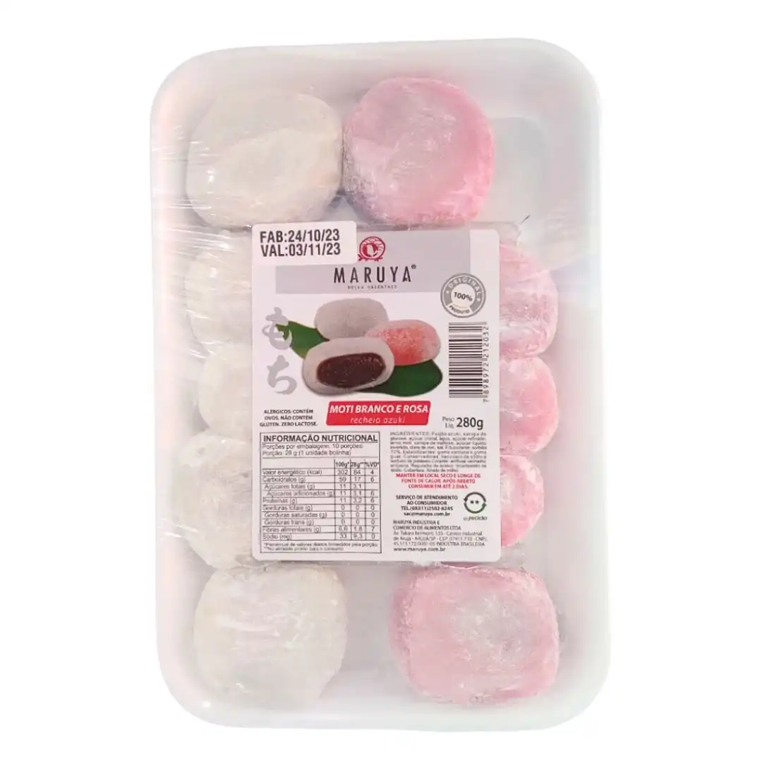 MOTI MARUYA BRANCO E ROSA 280G 10UN