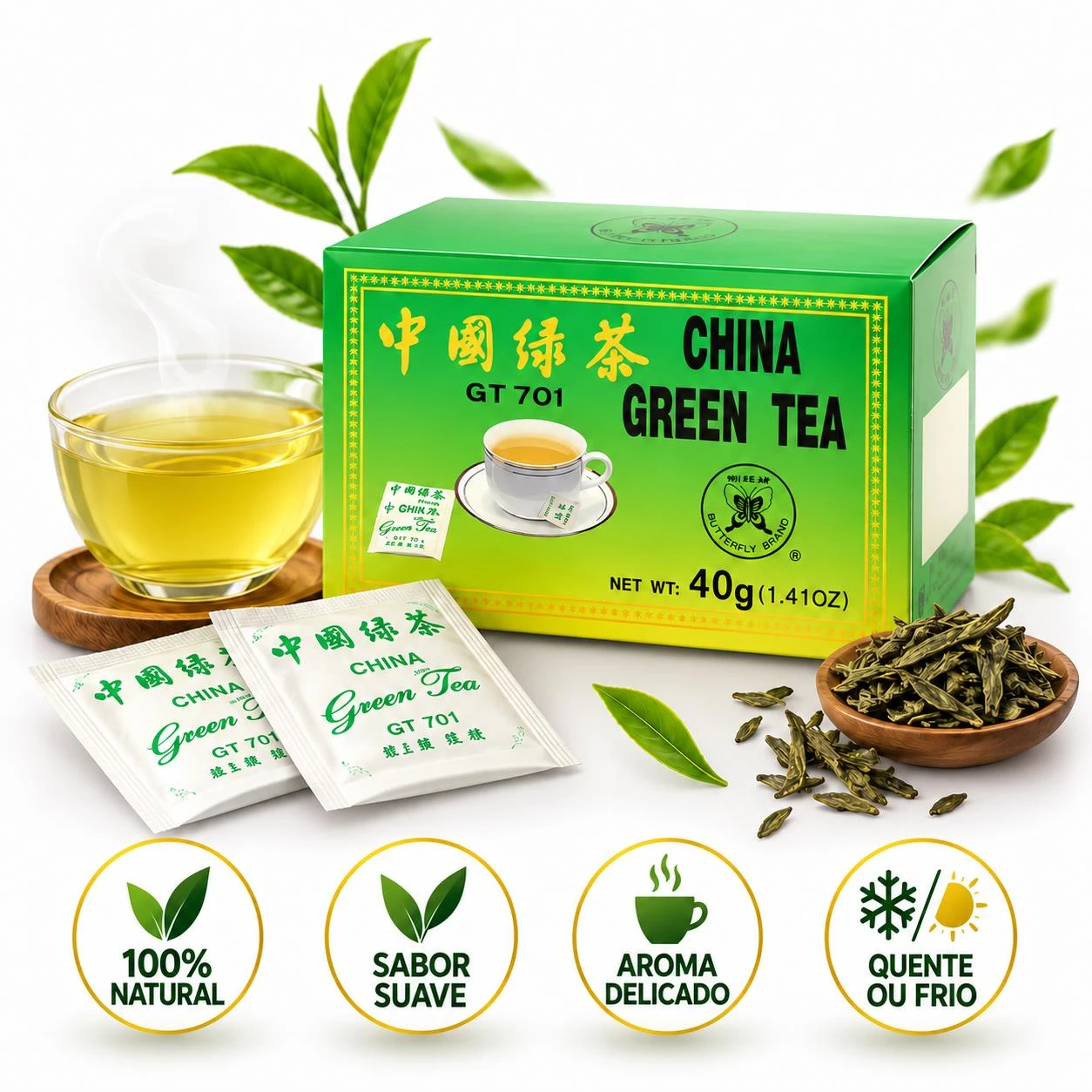 CHA VERDE FUJIAN CHINA GREEN TEA 20ENV 40G CHINA
