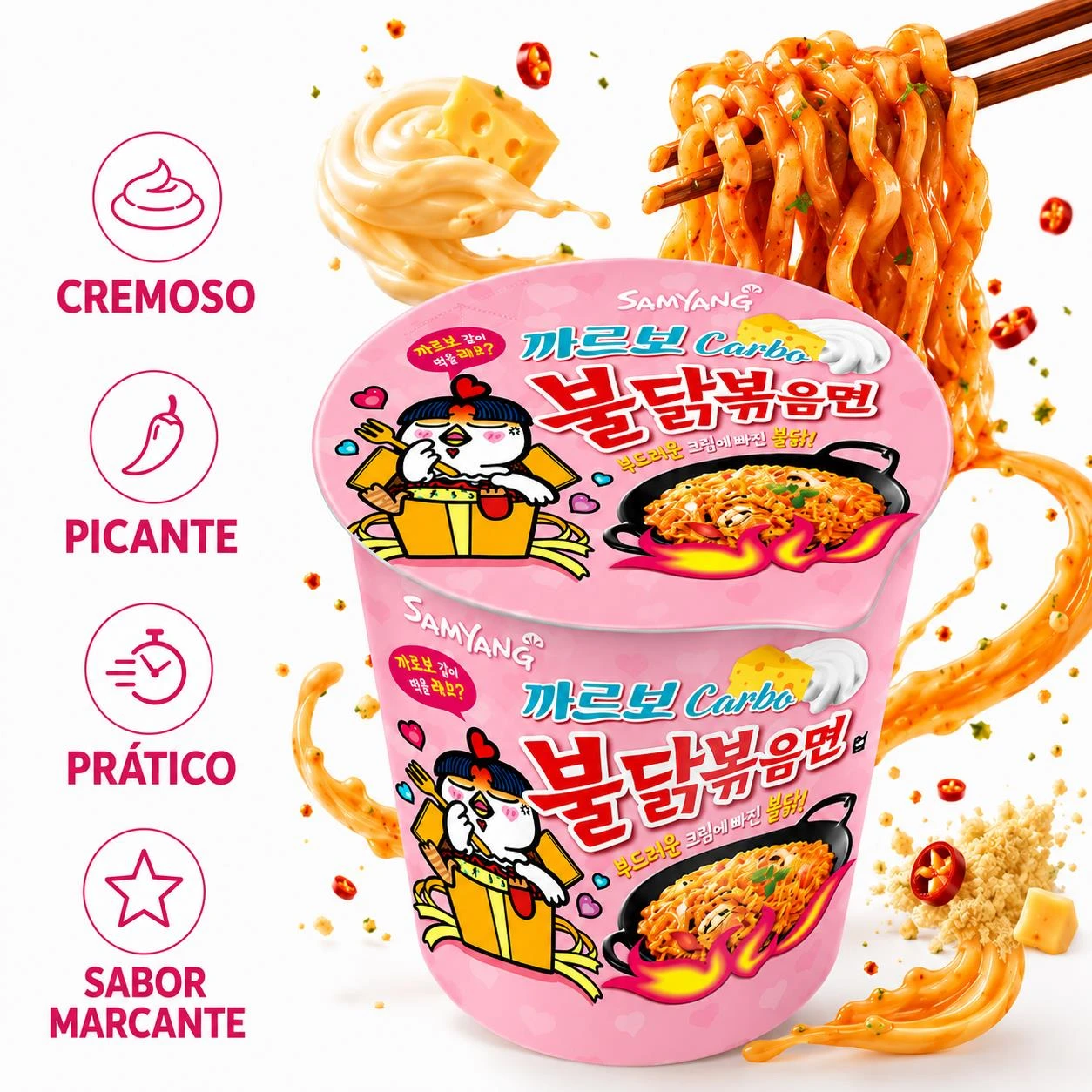 MAC INST SAMYANG BULDAK CARBONARA PICANTE 80G COPO COREIA