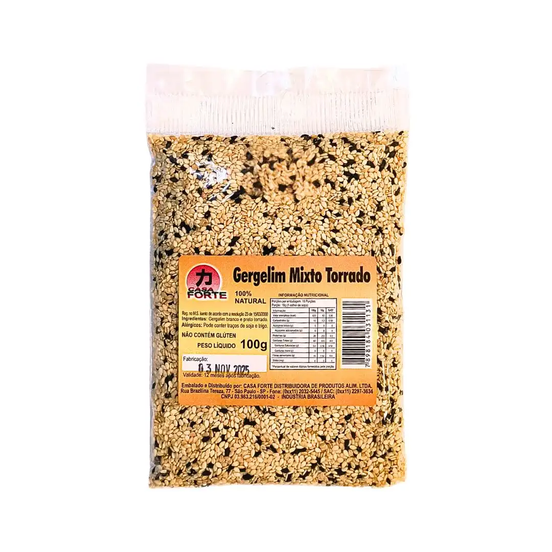 GERGELIM CASA FORTE MIX TORRADO 100G