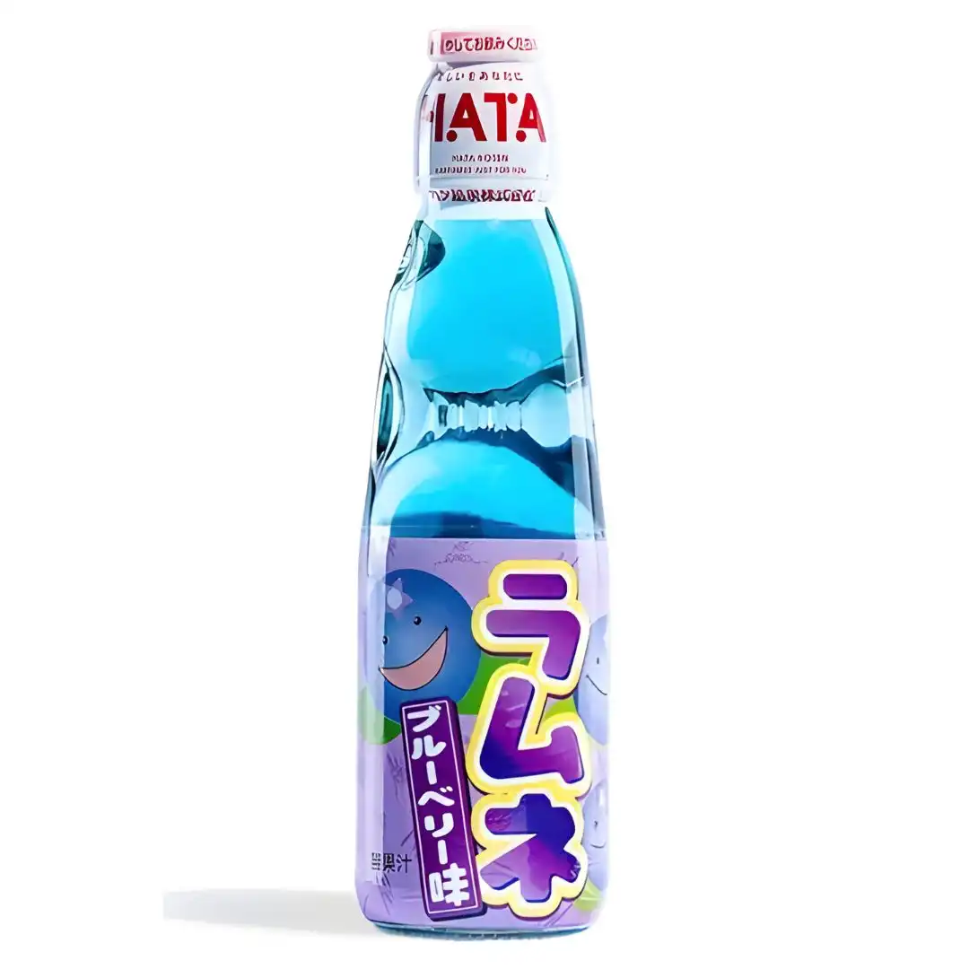 BEBIDA GASEIFICADA RAMUNE HATA BLUEBERRY 200ML JAPAO
