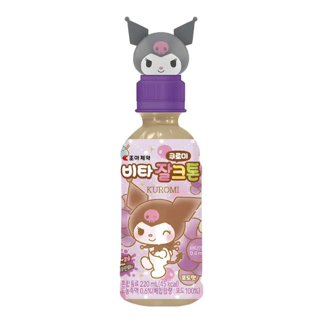 BEBIDA HELLO KITTY KUROMI VITA JALKTON UVA 220ML COREIA