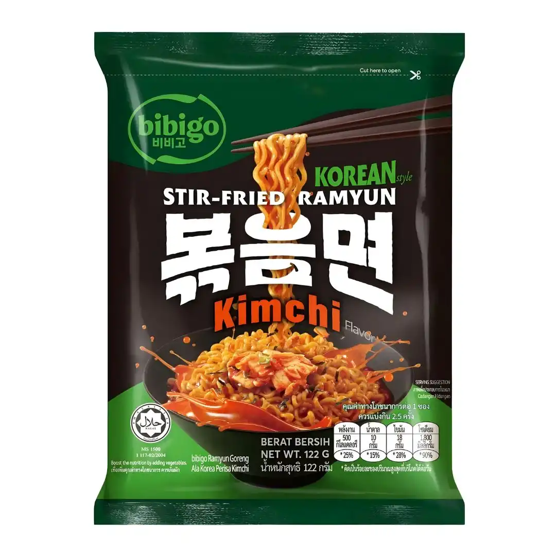 LAMEN INST BIBIGO KIMCHI STIR FRIED PICANTE 122G MALASIA