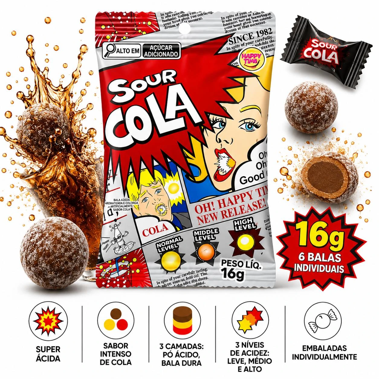 BALA SOUR COLA SUPER ACIDA 16G CHINA