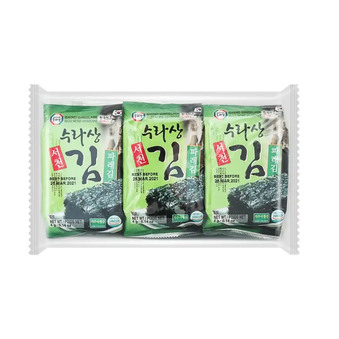 SNACK ALGA NORI AJINORI SURASANG PAREKIM 12G 3UN COREIA