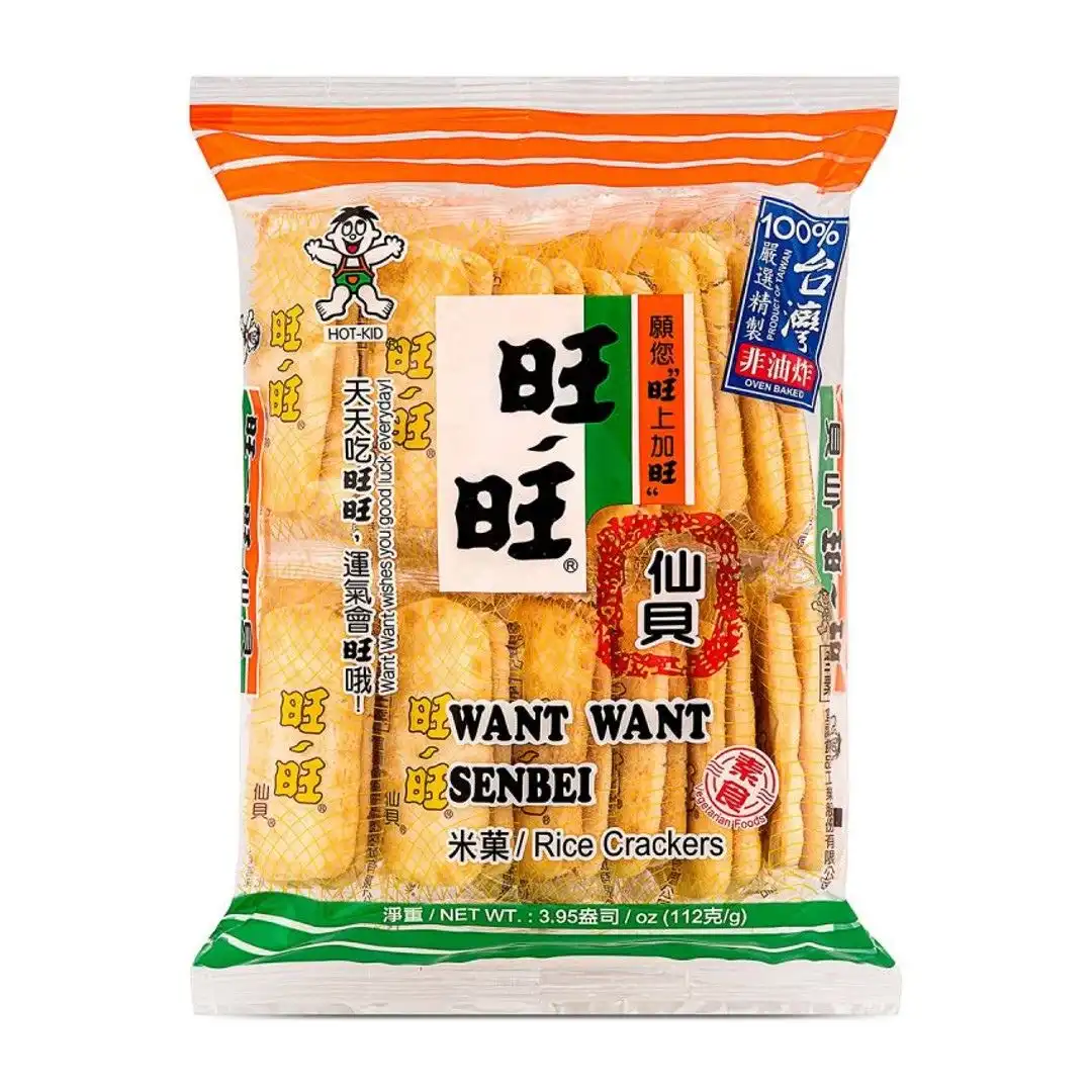 BISCOITO DE ARROZ SEMBEI WANT WANT AGRIDOCE 112G TAIWAN