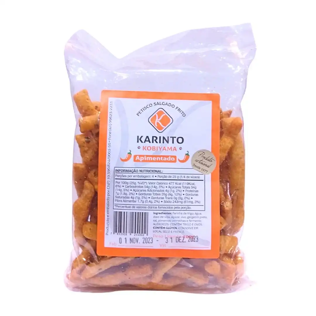 SALGADINHO KARINTO KOBIYAMA APIMENTADO 100G SALGADO