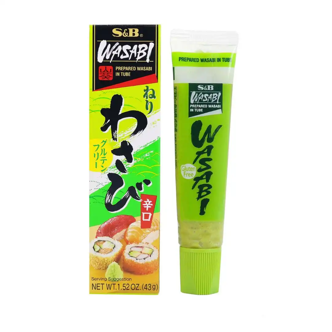 WASABI S&B NERI PASTA 43G RAIZ FORTE BISNAGA JAPAO