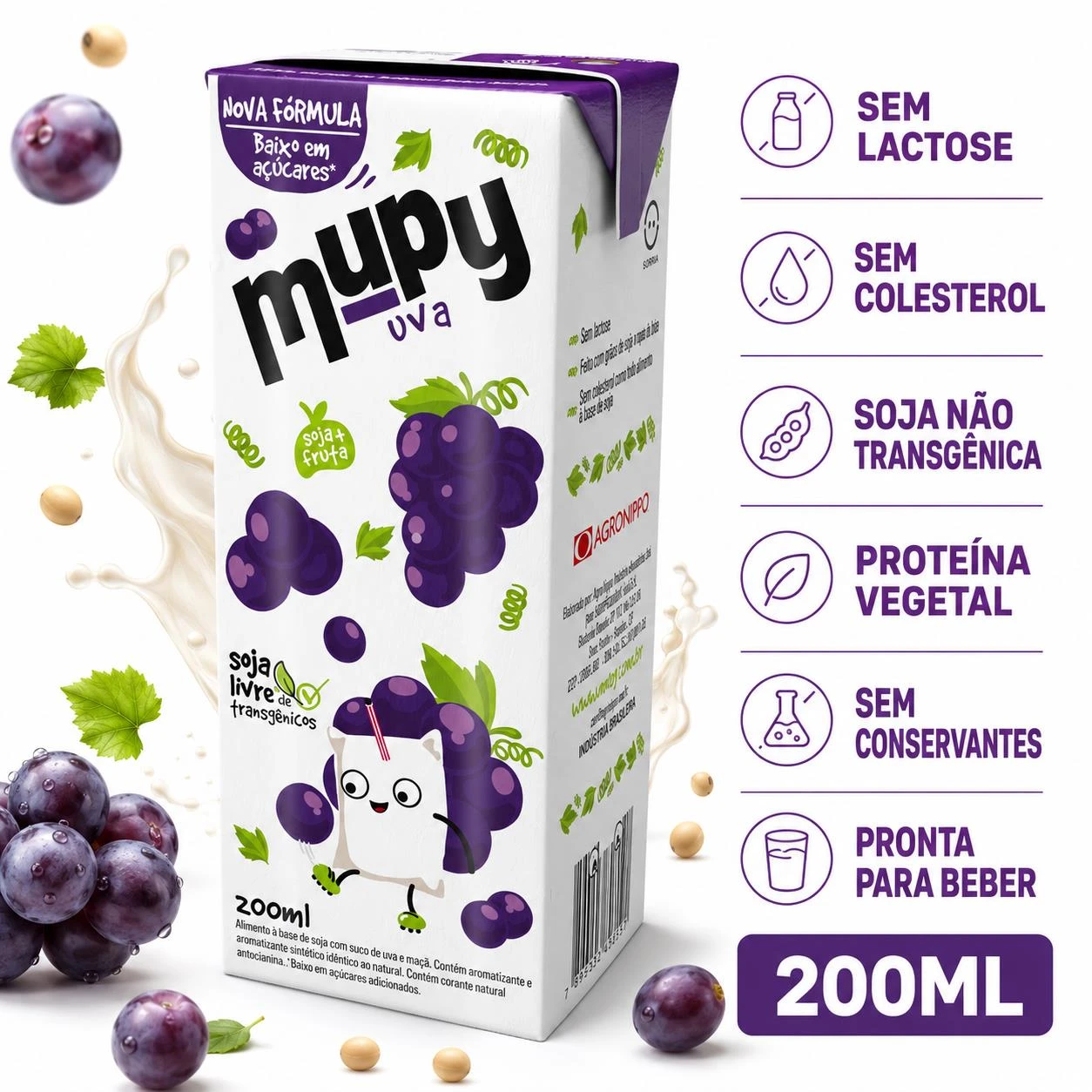 BEBIDA DE SOJA MUPY UVA 200ML