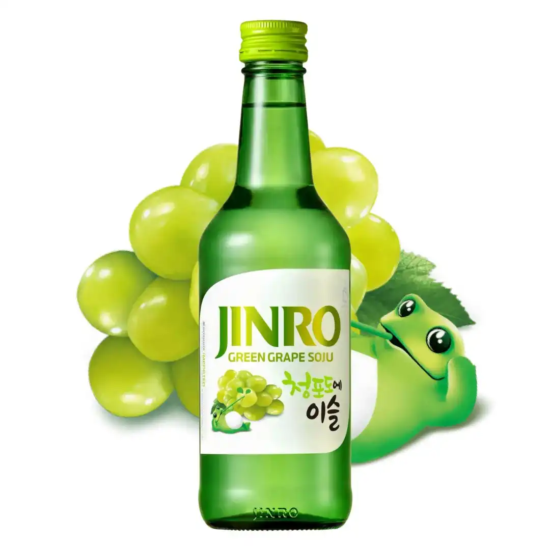 DESTILADO SOJU JINRO CHAMISUL UVA VERDE 360ML COREIA