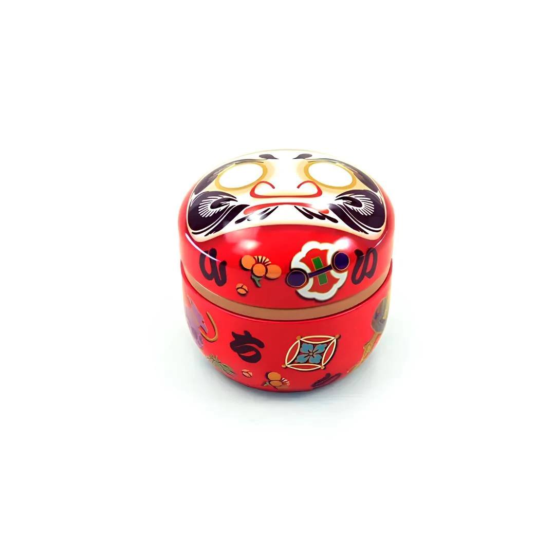 POTE PORTA CHA NITTOH LATA DARUMA JAPAO