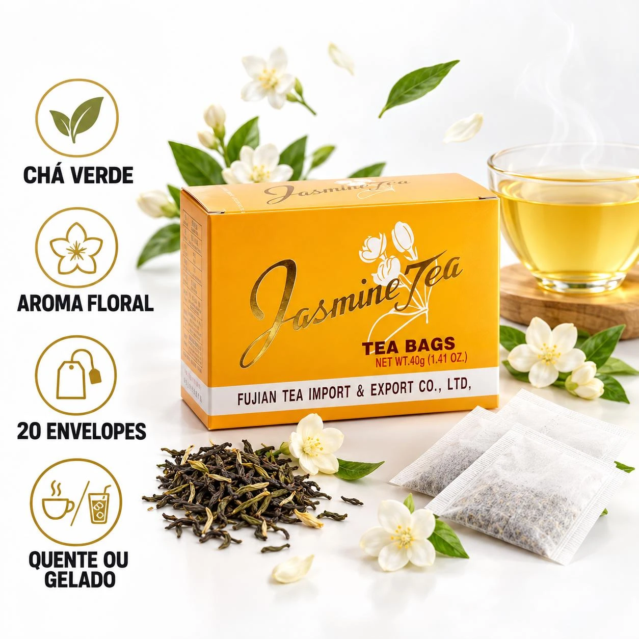 CHA JASMINE TEA FUJIAN 20ENV 40G CHINA