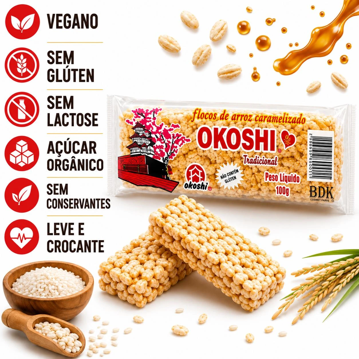 ARROZ CARAMELIZADO OKOSHI TRADICIONAL 100G