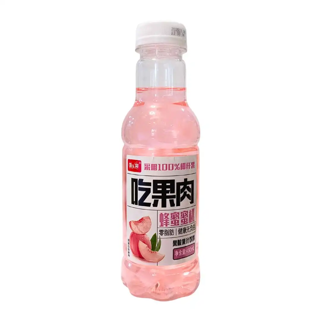SUCO JIAOZUO PESSEGO E MEL COM CUBOS POLPA COCO 450ML CHINA