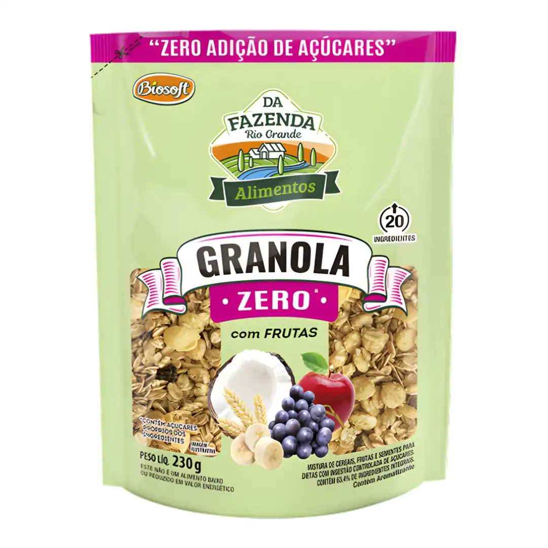 GRANOLA DA FAZENDA COM FRUTAS ZERO 1KG