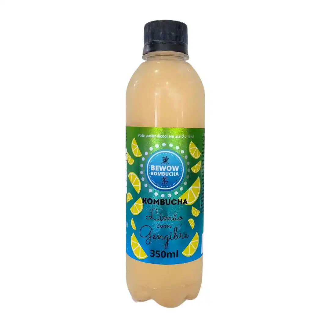 KOMBUCHA BEWOW LIMAO COM GENGIBRE 350ML